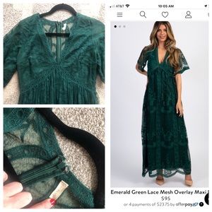 Pink Blush Maternity Dress Lace Medium